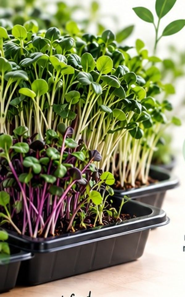Tray of fresh microgreens